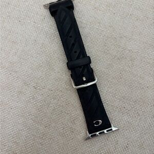 Coach Black silicone Watch band fits 38 Apple Watch